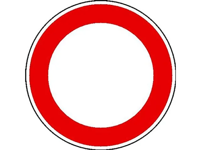 verkeersbord,verbod v. voertuigen,conform StVO,aluminium