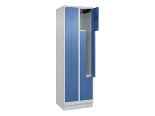Z-garderobekast,HxBxD 1950x600x500mm,vak B 150/300mm,cil.-slot,sokkel - 2