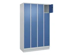 lockerkast,HxBxD 1950x1200x500mm,4x5vakken,vak B 300mm,cil.-slot