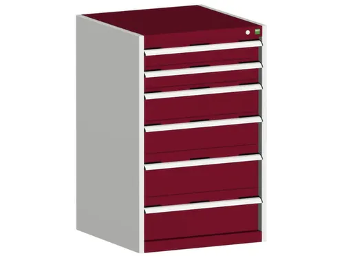 ladekast HxBxD 1000x650x650mm 6laden romp RAL7035 front RAL3004
