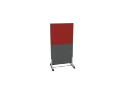 scheidingswand,HxB 1545x800mm,MS-donkergrijs,BN4011-rood