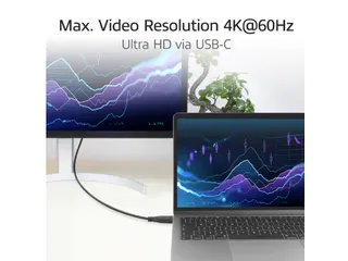 Kabel ACT USB-C standaard naar USB-C hoek boven/beneden 10Gbps 1m - 5