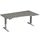 In hoogte verstelbaar bureau in vrije vorm,HxBxD 630-1280x1800x1000mm