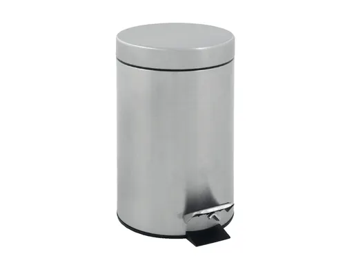 Afvalbak Pedaalemmer Rond 3 Liter Mat RVS