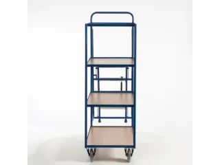 Orderverzamelwagen 990x590mm Totale H 1900mm 4 Etages Hout Ral5010 - 5