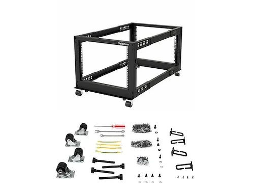 8U open frame rack 4 stijlen verstelbare diepte