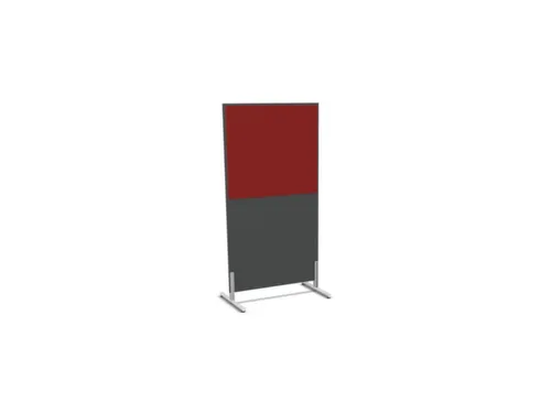 scheidingswand,HxB 1545x800mm,MS-donkergrijs,BN4011-rood