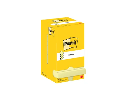 Memoblok Post-it Z-Note R330 76x76mm canary yellow 12 stuks