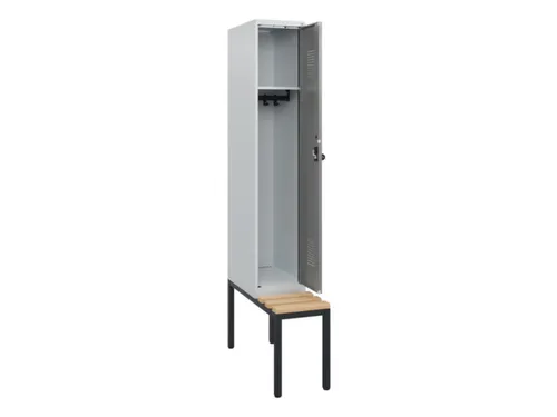 locker met bank,HxBxD 1950x300x815mm,1vak,vak B 300mm,draaigrendel
