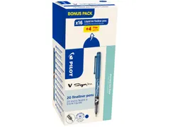 fineliner V-Sign Pen 16 + 4 stuks blauw