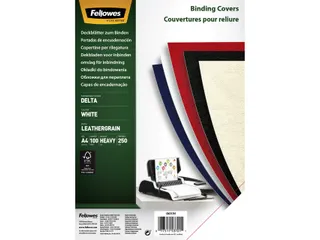 Voorblad Fellowes A4 Lederlook Wit 250 Gram - 1