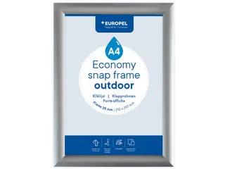 Europel Kliklijst Economy Outdoor A4 Zilver 25 mm waterdicht - 1