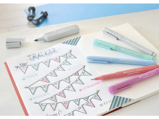 Fineliner Faber-Castell Broadpen Pastel 0.8mm licht blauw