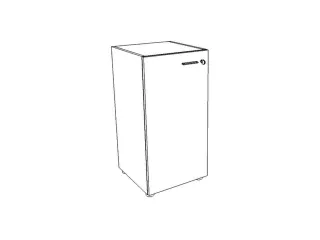 kantoorkast,HxBxD 860x430x450mm,1xhouten vloer,2ordnerhoogte,romp wit - 2