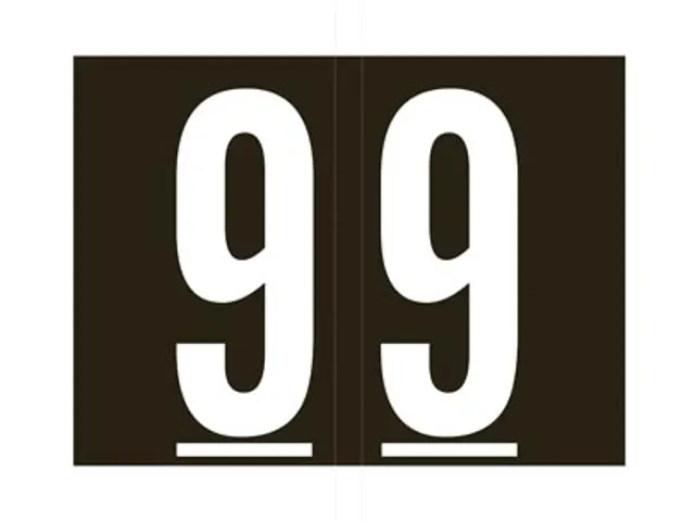 Jalema codetab 9 Zwart gelamineerd, rol van 500 tabs