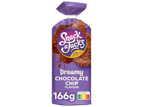 Rijstwafel Snack-a-Jacks chocololate chip pak 166 gram