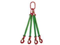 Hijsstroppen 4-Sprong Draagvermogen 0-45° 4 2T Nuttige L 1 5M Groen