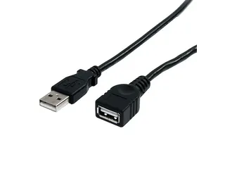 90cm USB 2.0 Verlengkabel A naar A Zwart M/F - 1