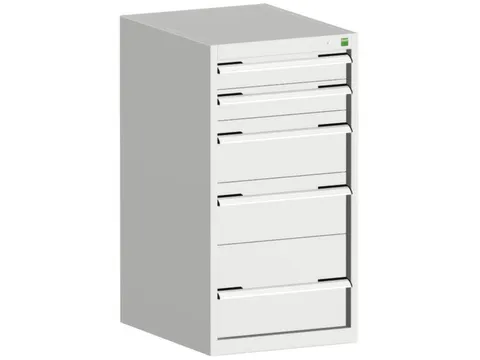 ladekast HxBxD 1000x525x525mm 5laden romp RAL7035 front RAL7035