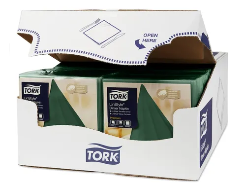 Tork 478847 Premium Linstyle Dinnerservet Donkergroen 600 Stuks