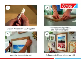 Kleefsttip tesa Powerstrips Click Medium 4 paar wit - 6