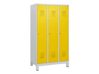 schoollocker,HxBxD 1630x900x500mm,3vak,vak B 300mm,cil.-slot,voeten - 2