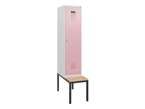 locker met bank,HxBxD 1950x400x815mm,1vak,vak B 400mm,cilinderslot