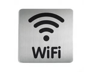 Pictogram Metaal Zilver Wifi 150x150mm - 1