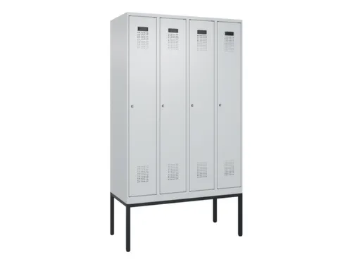 locker,HxBxD 2120x1200x500mm,4vak,vak B 300mm,cil.-slot,voetonderstel