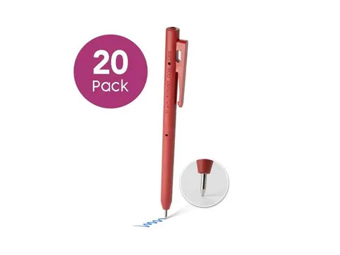 Eco v2.0 DetectaPen met clip rood blauwe inkt detecteerbaar 20 stuks