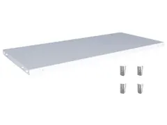 legbord,v. traversestelling,BxD 1300x600mm,vakl. 240kg,staal,RAL7035