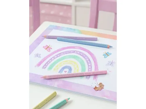 Kleurpotlood Faber-Castell Jumbo Grip pastel etui 5 stuks