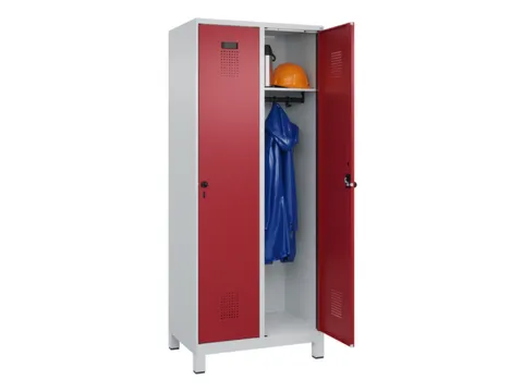 locker,HxBxD 1950x800x500mm,2vak,vak B 400mm,draaigrendel,voeten