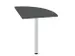 angle de liaison,90 °,HxlxP 720-840x600x600mm,rond,MS-gris foncé