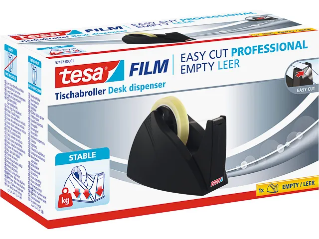 Tesa Tape Dispenser Easy Cut Voor 25mmX66m Rol Zwart