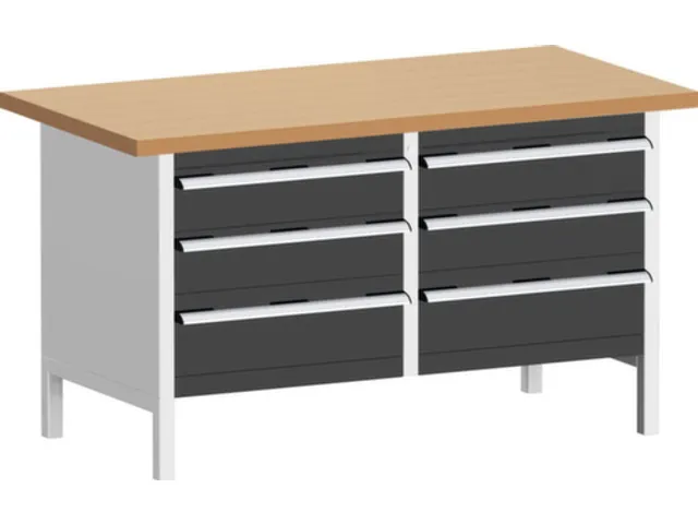 werkbank met opbergruimte,HxBxD 840x1500x750mm,beukenblad