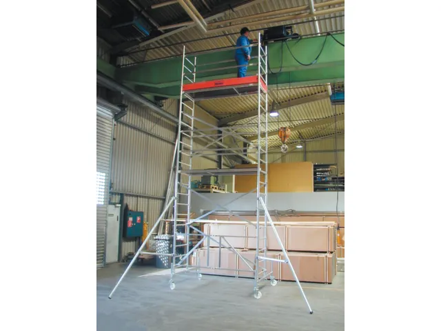 échafaudage pliable,H de travail 6,8m,échafaudage H 6m
