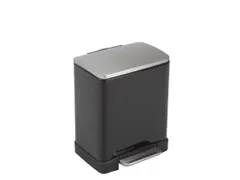 E-cube Pedaalemmer 12 Liter Eko Zwart Rvs