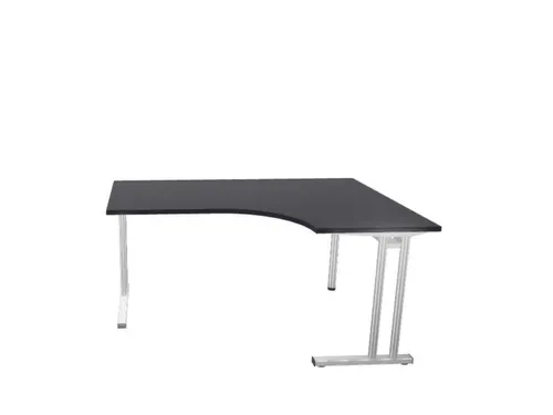Bureau In Vrije Vorm Hxbxd 720x1600x1200mm Cc-Zwart C-voet