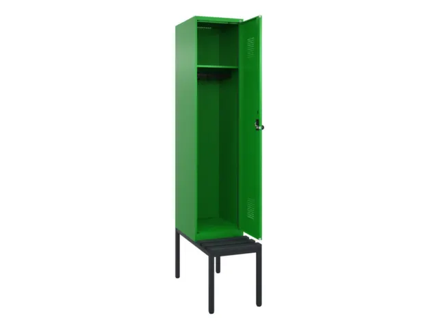 locker met bank,HxBxD 2120x400x815mm,1vak,vak B 400mm,draaigrendel