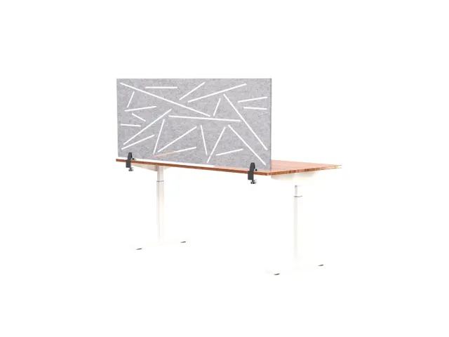 Ecran de séparation acoustique motif découpé 60x160cm Gris clair