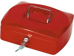 Geldkoffer Rood 255x200x85mm Inclusief 2 Sleutels