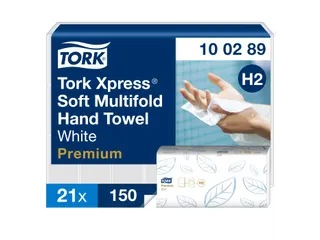 Tork 100289 Xpress Handdoek Premium H2 I-vouw Soft 2-laags 21x150st - 2