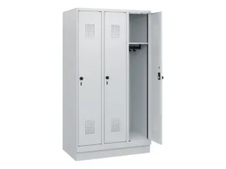 schoollocker,HxBxD 1630x900x500mm,3vak,vak B 300mm,draaigrendel,sokkel - 1