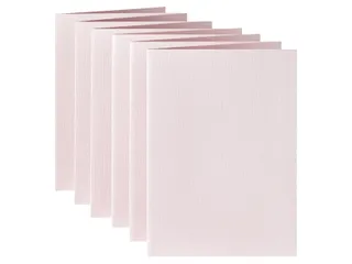 Correspondentiekaart Papicolor dubbel 105x148mm lichtroze pak à 6 st - 2