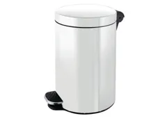 pedaalemmer,3l,HxØ 260x170mm,binnenbak kunststof,romp staal wit