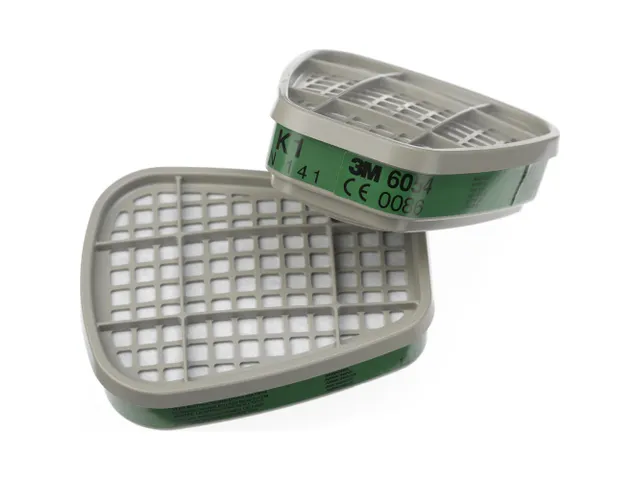 3M 6054 gasfilter, merkspecifieke bajonetaansluiting, set van 2 stuks