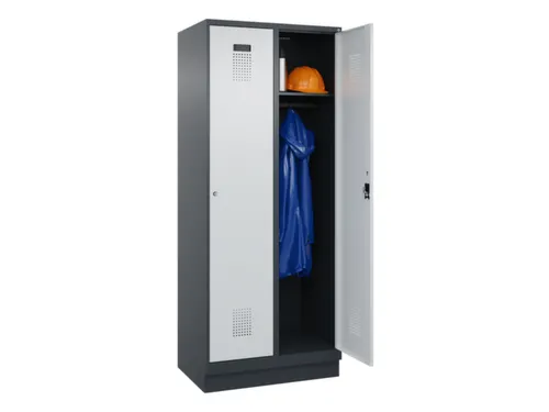 locker,HxBxD 1950x800x500mm,2vak,vak B 400mm,cil.-slot,sokkel
