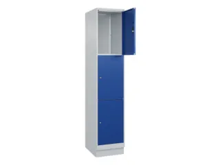 lockerkast,HxBxD 1950x400x500mm,1x3vakken,vak B 400mm,cil.-slot,sokkel - 1
