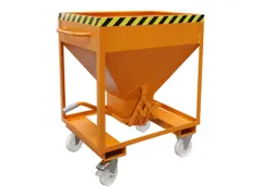 Stortgoedbak 780x1300mmx1115mm 375l Wielen Vorksloffen Ral2000